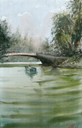 Under the Bow Bridge in Central Park