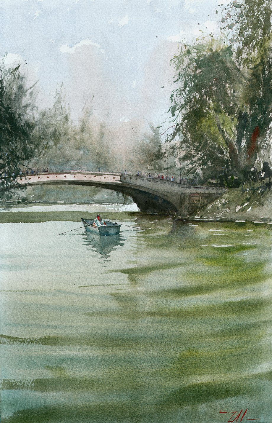 Under the Bow Bridge in Central Park