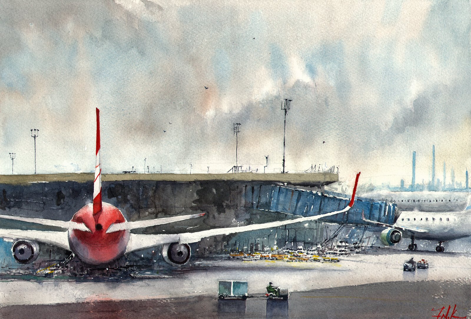 Boarding at Newark