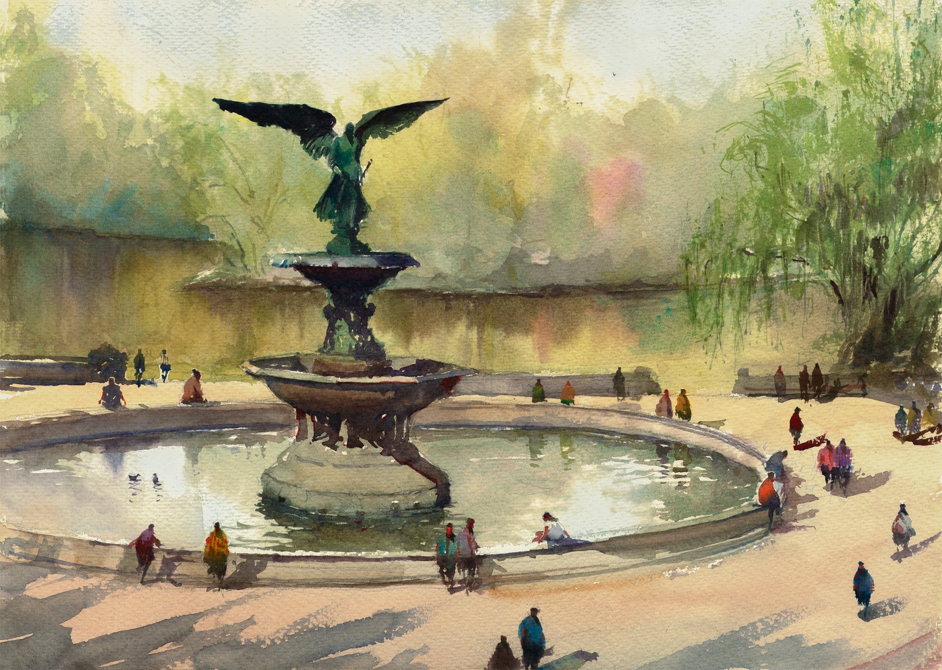 Spring at the Fountain